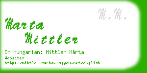 marta mittler business card